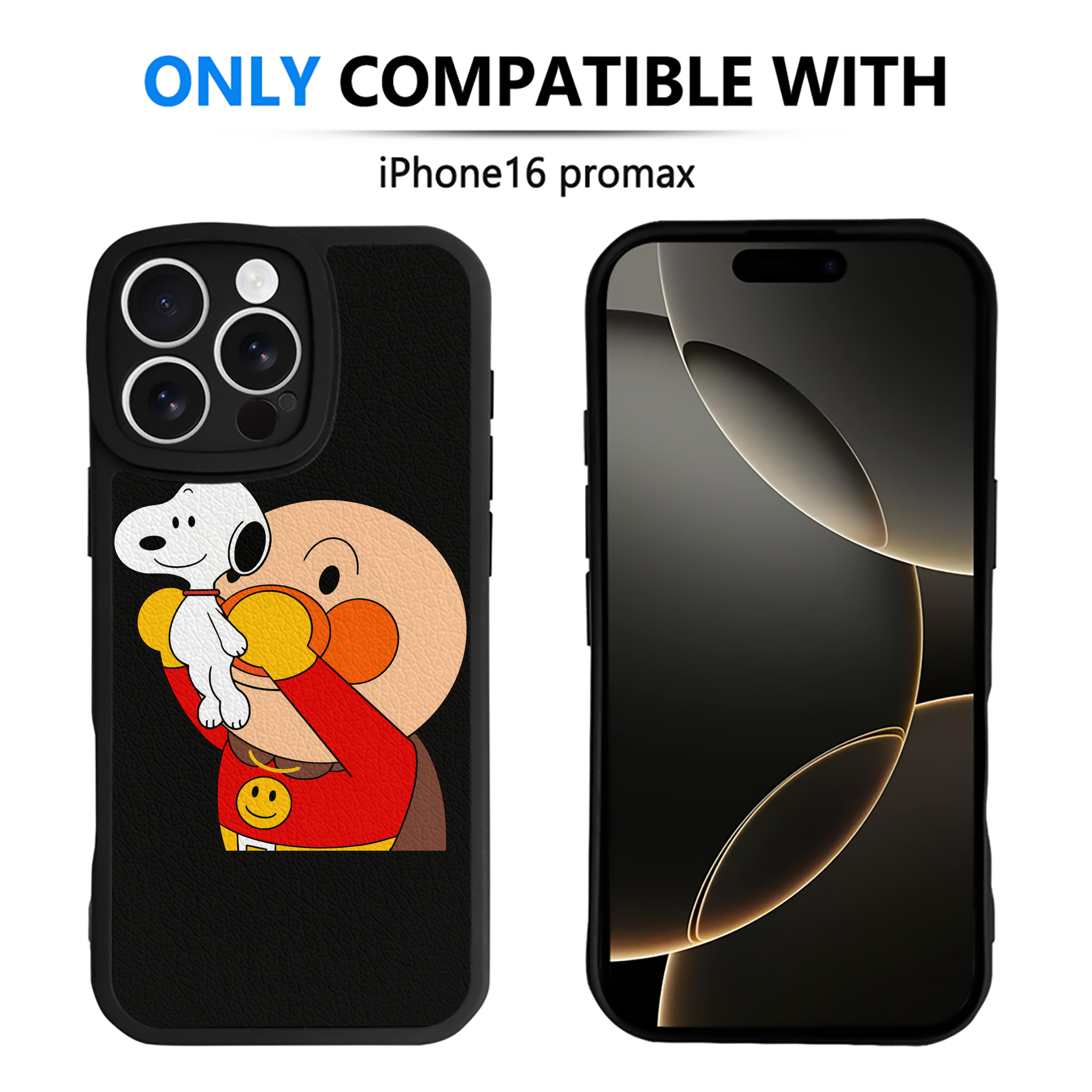 （画像用） アンパンマン Anpanman 【iPhone 16シリーズ対応】シリコンスマホケース（レザー調） 材質：シリコン